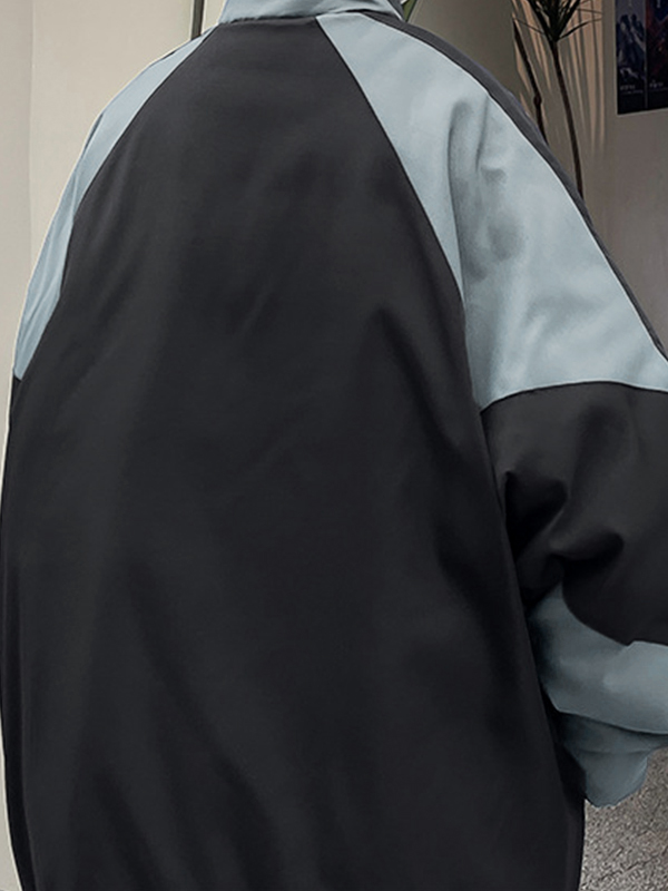 Kontrastfarbene Spleißjacke für Herren-5